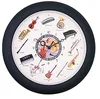 12 Musical instruments wall clock for music lover