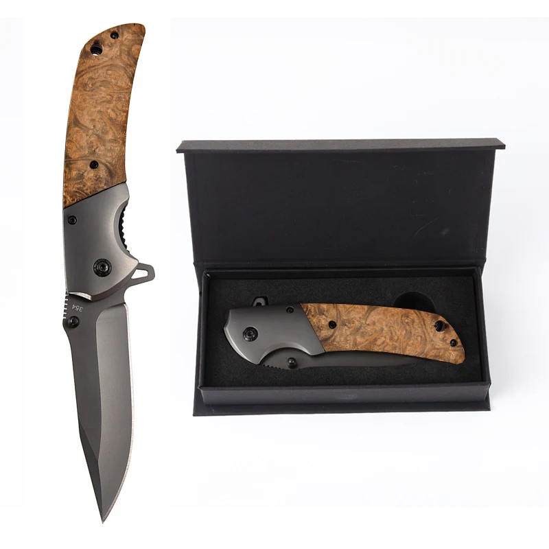 

351 354 making supplies handmade outdoor camping folding hunting survival knife pocket with magnetic gift box packaging set