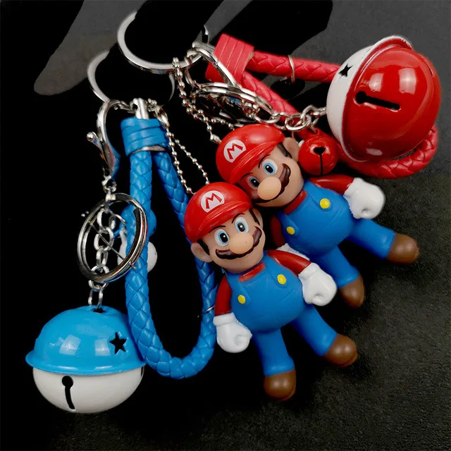 

super mario bros Keychains super mario action figure Ornaments Jewelry Christmas Gifts kids toys Free Shipping, Colorful