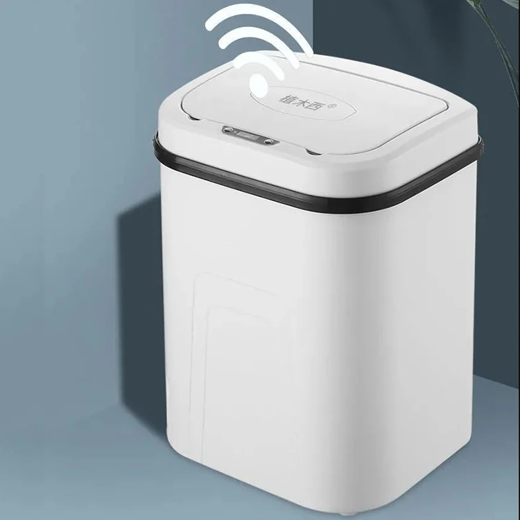 

Smart automatic sensor intelligent kitchen plastic bathroom touchless hotel rubbish trash waste garbage bins sensing trash can