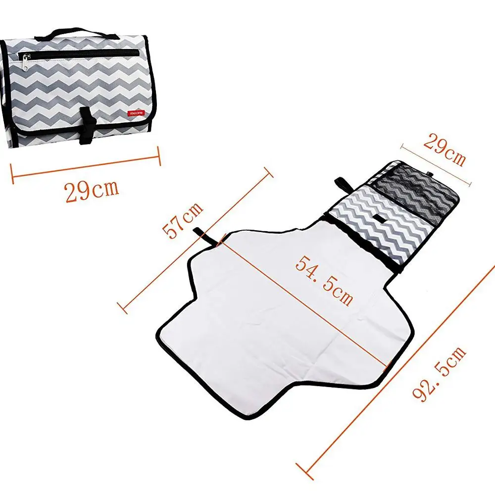 

Portable Baby Changing Diaper Pad Folding Diaper Cluth Baby changing mat Waterproof Baby Diaper Changing Pad, Black and white stripes