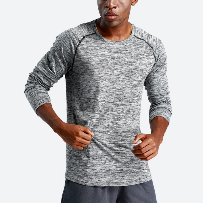 

High quality quick dry breathable outdoor sports wear, men fitness gym t shirt, Blue/dark blue/dark gray