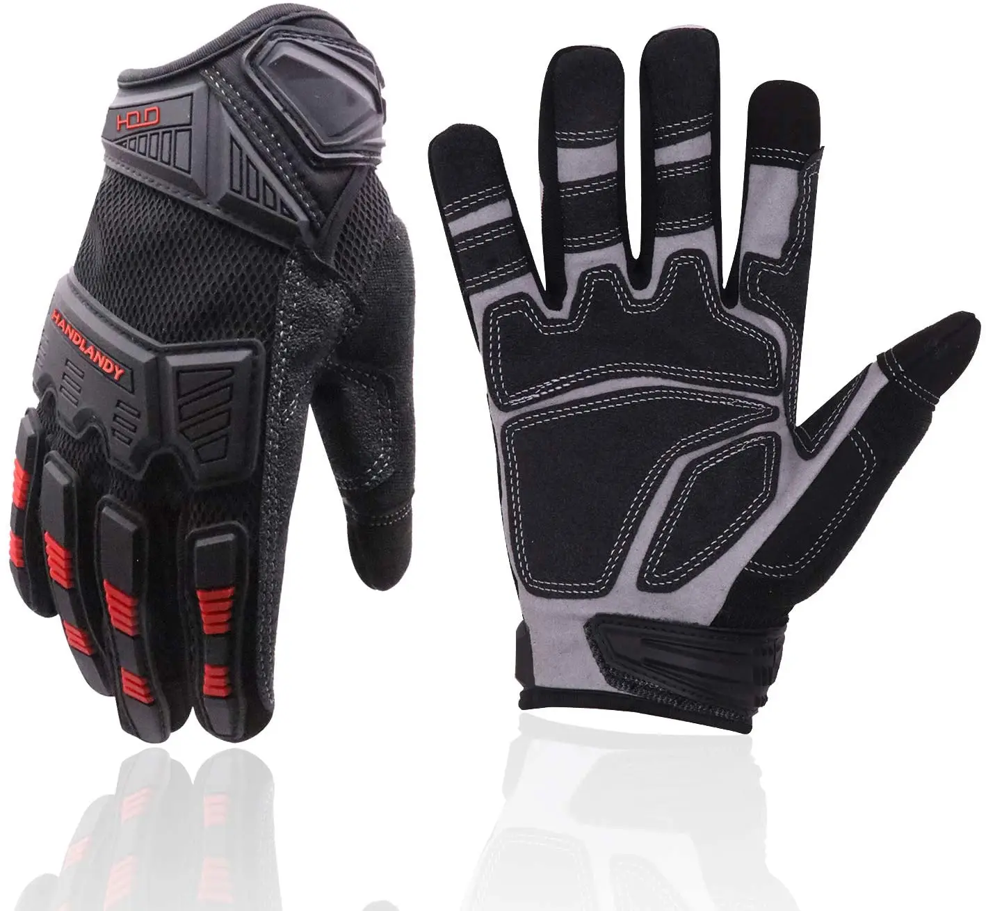 

PRI wholesale Best Sell hard knuckle custom grip Protective impact Racing cycling motocross Motorcycle motorbike gloves, Black