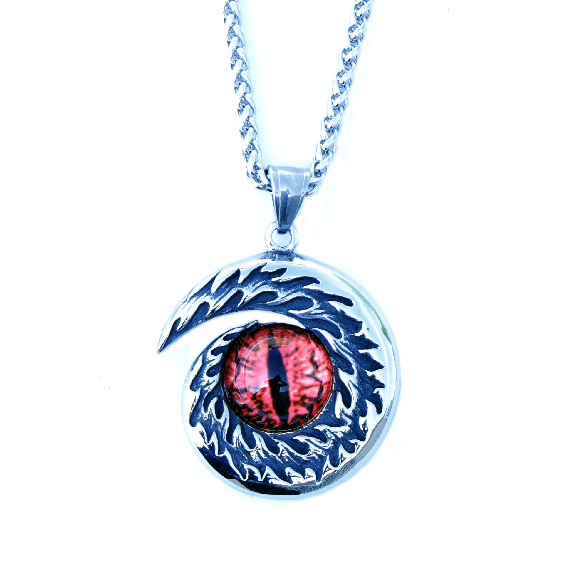 

Most Popular Jewelry Stainless Steel TaiChi BaGua Necklace Geometric Evil Eyes Pendant Necklaces for Men