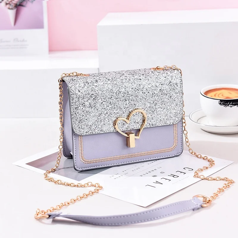 

Travel Party Luxury Glitter Small Square Lady Crossbody Bag For Wholesales 2020 Latest Messenger Bags Women, Creamy-white, black, pink, light blue, blue