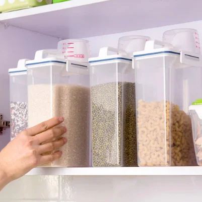 

rice dispenser storage container, Clear