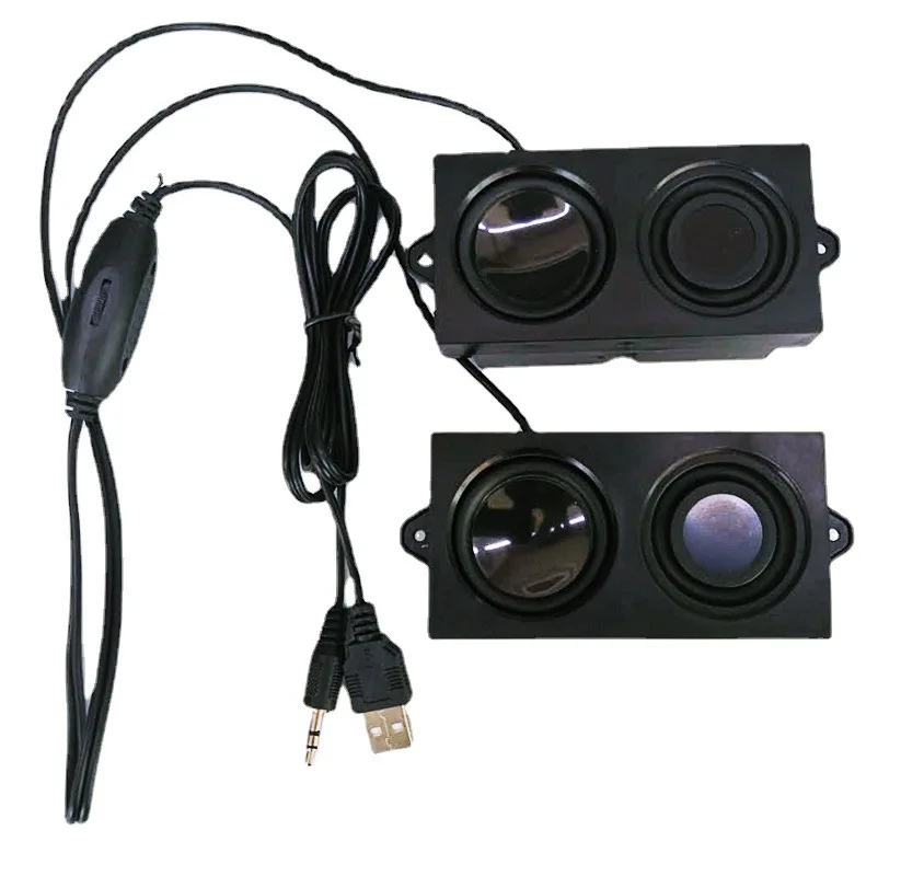 

Factory direct fever speaker home desktop speaker USB plug-in modified subwoofer desktop small stereo, Black (4 shock membranes for fever)