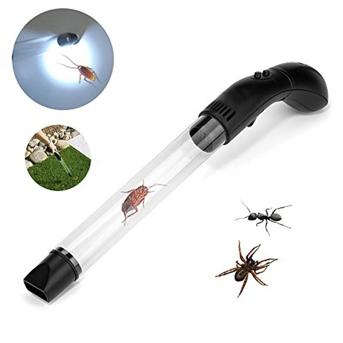 

GH-200C Vacuum insect catcher Humane Insect and Spider Catcher, Black white