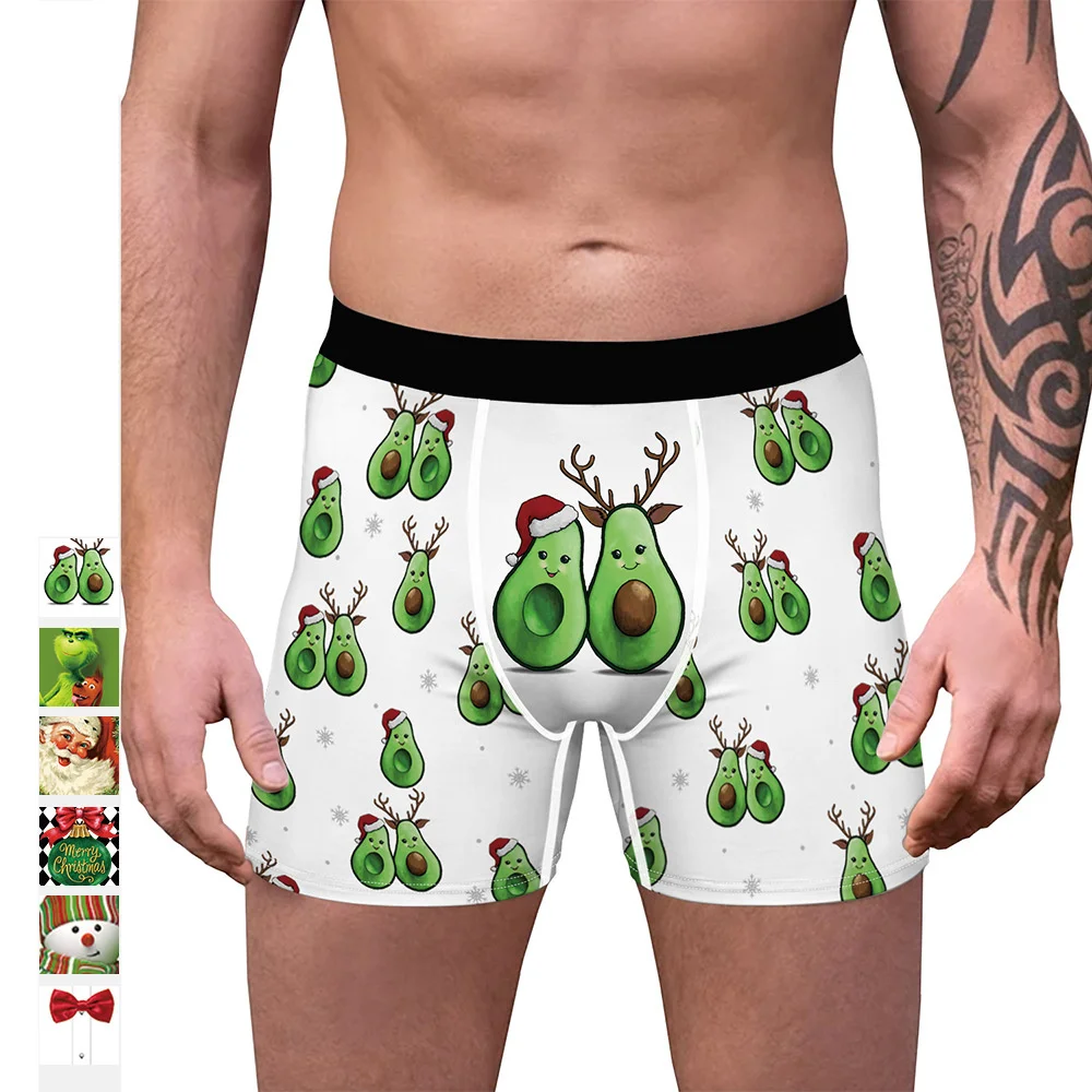 

JSMANA high quality soft designer custom boys breathable Christmas mens boxer shorts underwear men men's briefs & boxers, Customized color or as pictures show
