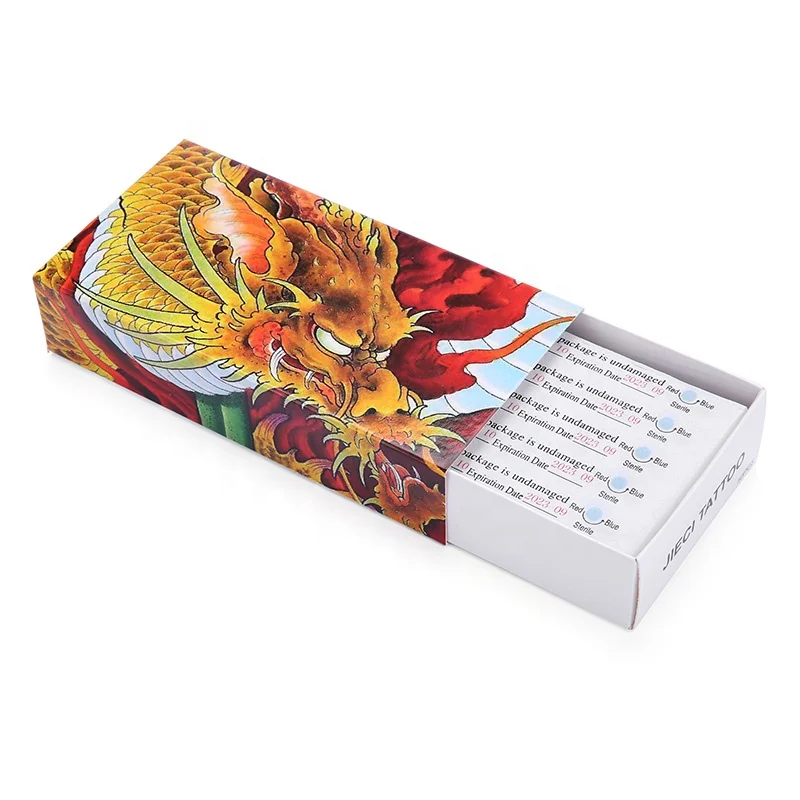 

JIECIRON Tattoo Needles 15M1 Disposable Silver Sterile Needle Tattoo Operation with Tattoo Box 50pcs/box