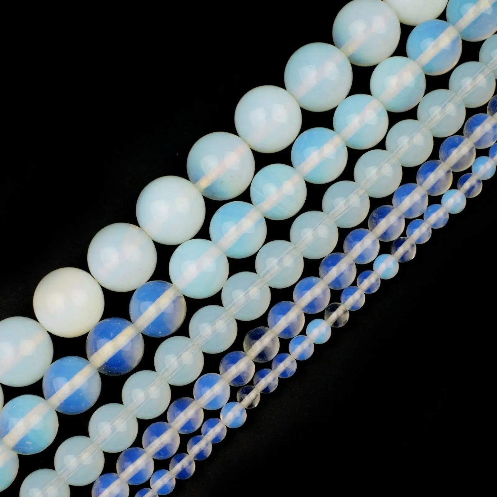 Natural Opalite & Opal Round Beads for Jewelry Making DIY Gemstone Beaded Necklace 15.5Inch Wholesale 3/4/6/8/10/12/14MM