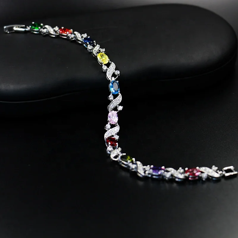 

Fashion Bracelets for Women Jewelry Charm Topaz Gemstones Bracelet Accessories for Women Wedding Engagement bracelets, Customized color