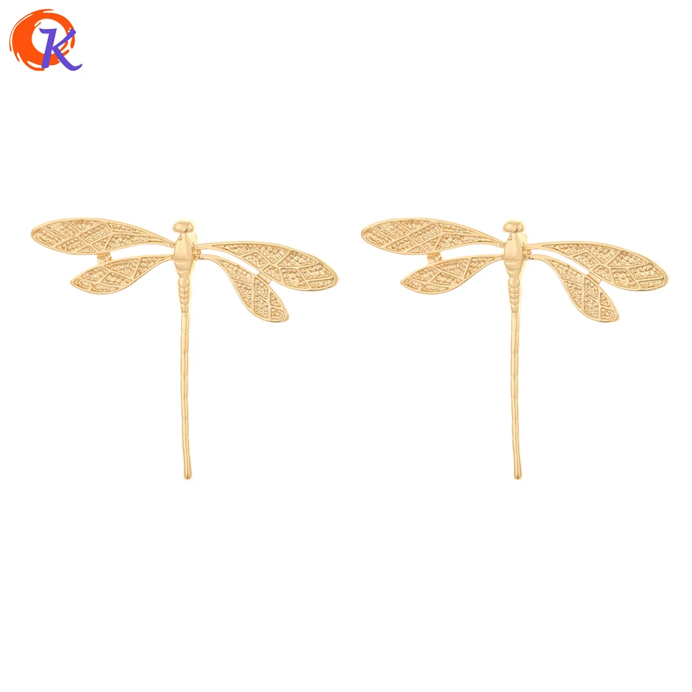 

Jewelry Accessories Cordial Design 50Pcs 35*41MM Jewelry Accessories DIY Making Pendant Hand Made Copper Dragonfly Shape Charm