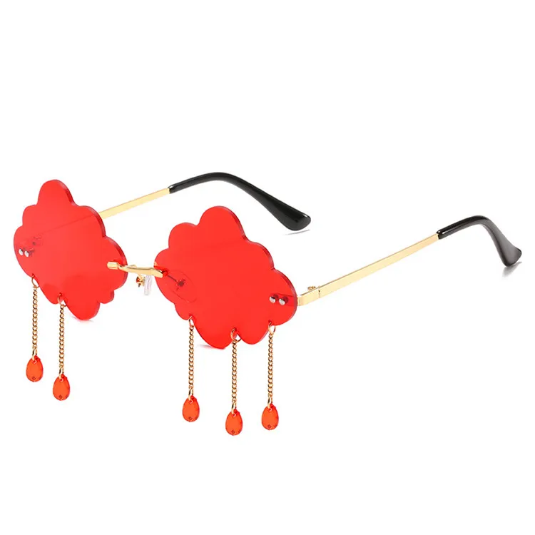 

2021 new personalized rain sunglasses hot cloud glasses fashion exaggerated Milan style sunglasses, Picture shows