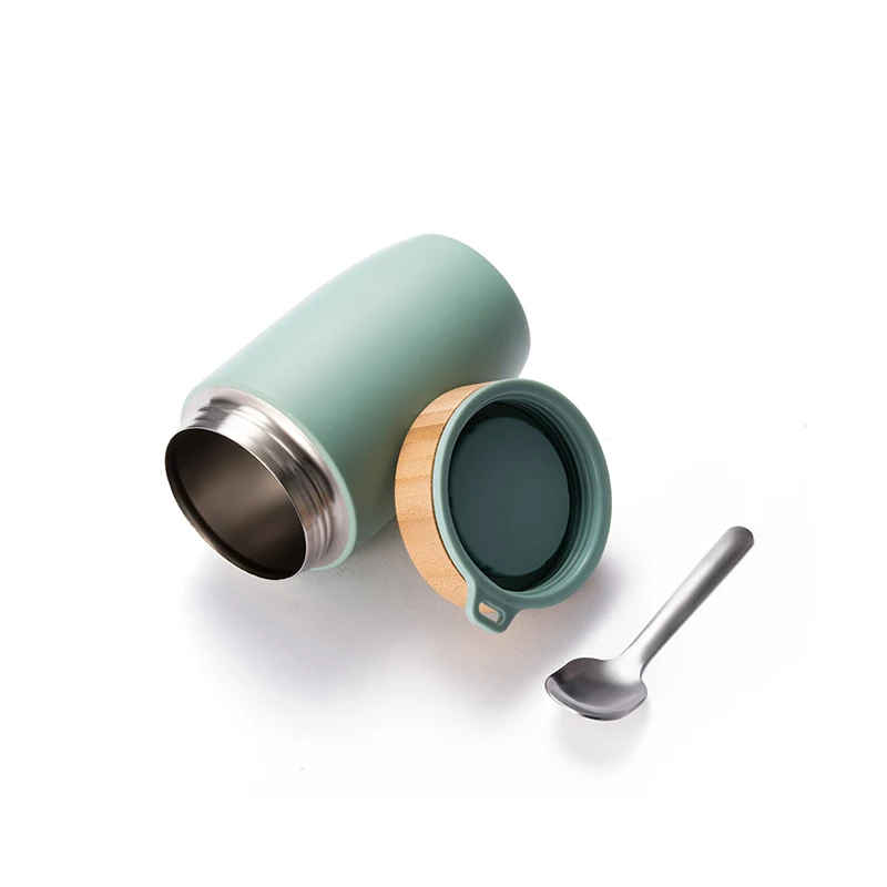 

Ecofriendly Stainless Steel Vacuum Food Flask Food Warmer Flask With Spoon, Customized color