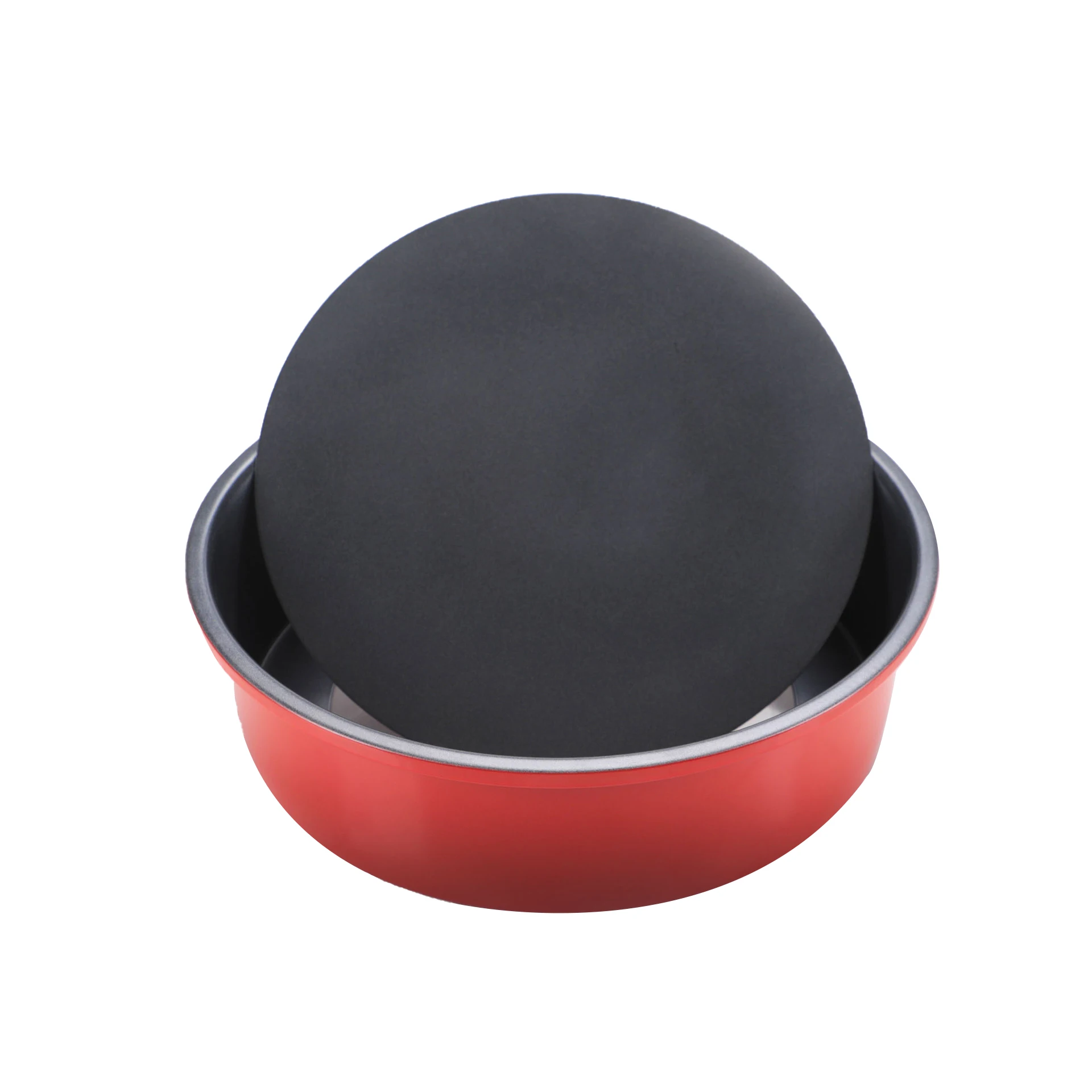 

Non-stick Carbon steel baking kitchen bakwares red and gray round chiffon cake movable bottom mould, Red+ grey