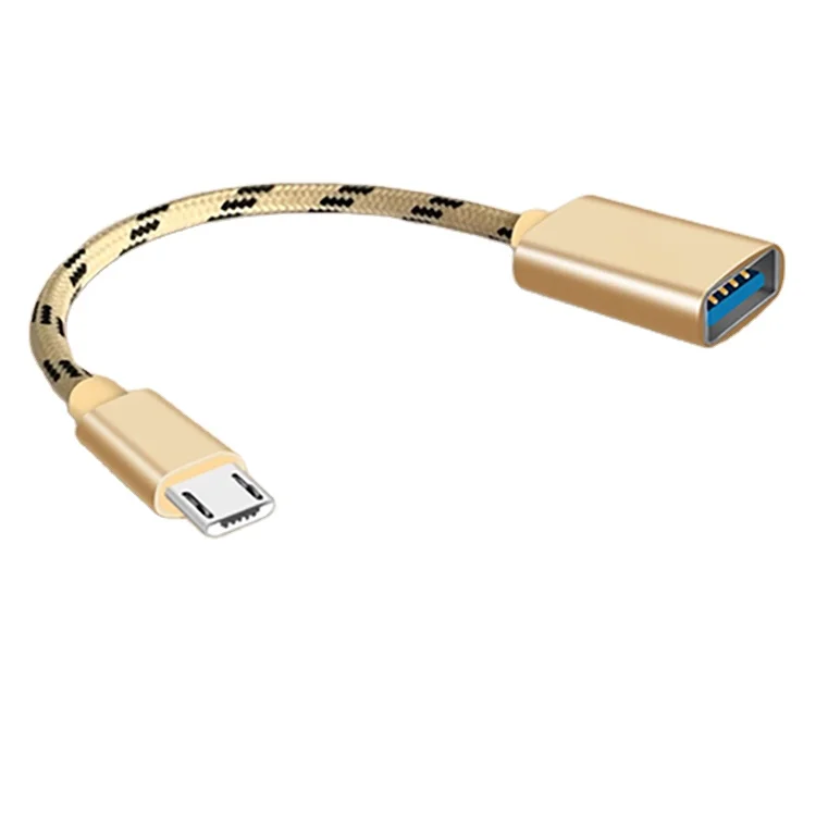 

2020new pattern Chinese factory for Micro USB C cell phone data line all mobile phones OTG adapter cable, Grey / gold/silver