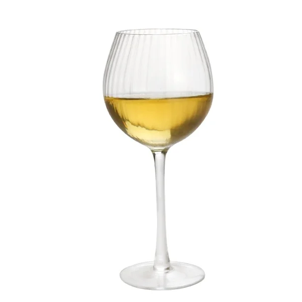 
Factory Wholesale 500ml Vertical Stripes Customized Transparent Wine Glass for Bar Restaurant Home Supermarket glass goblet  (1600144481423)