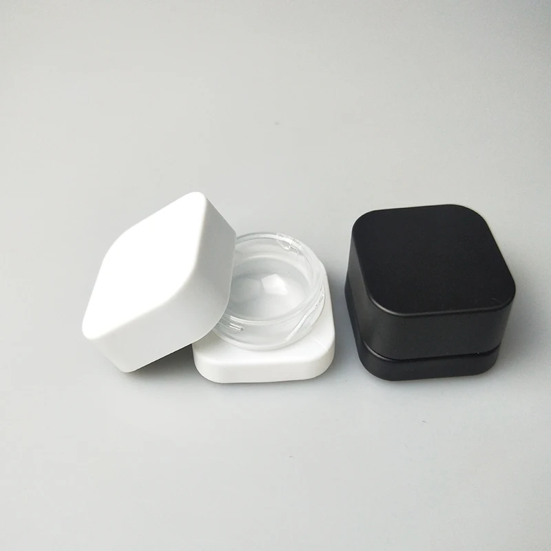 
Hot Selling 5ml Dab Jar Square Cube Glass Jar Food Grade For Extract Concentrate Wax Child Resistance Lid 