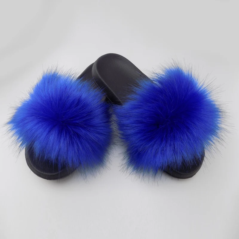 

Wholesale fuzzy women sandal furry fur slipper EVA slipper