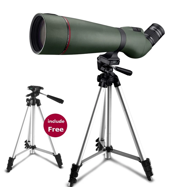 

20-60x60 20-60x80 Outdoor Birding Sky Spotting Scope Telescope ED Spot Scope, Green