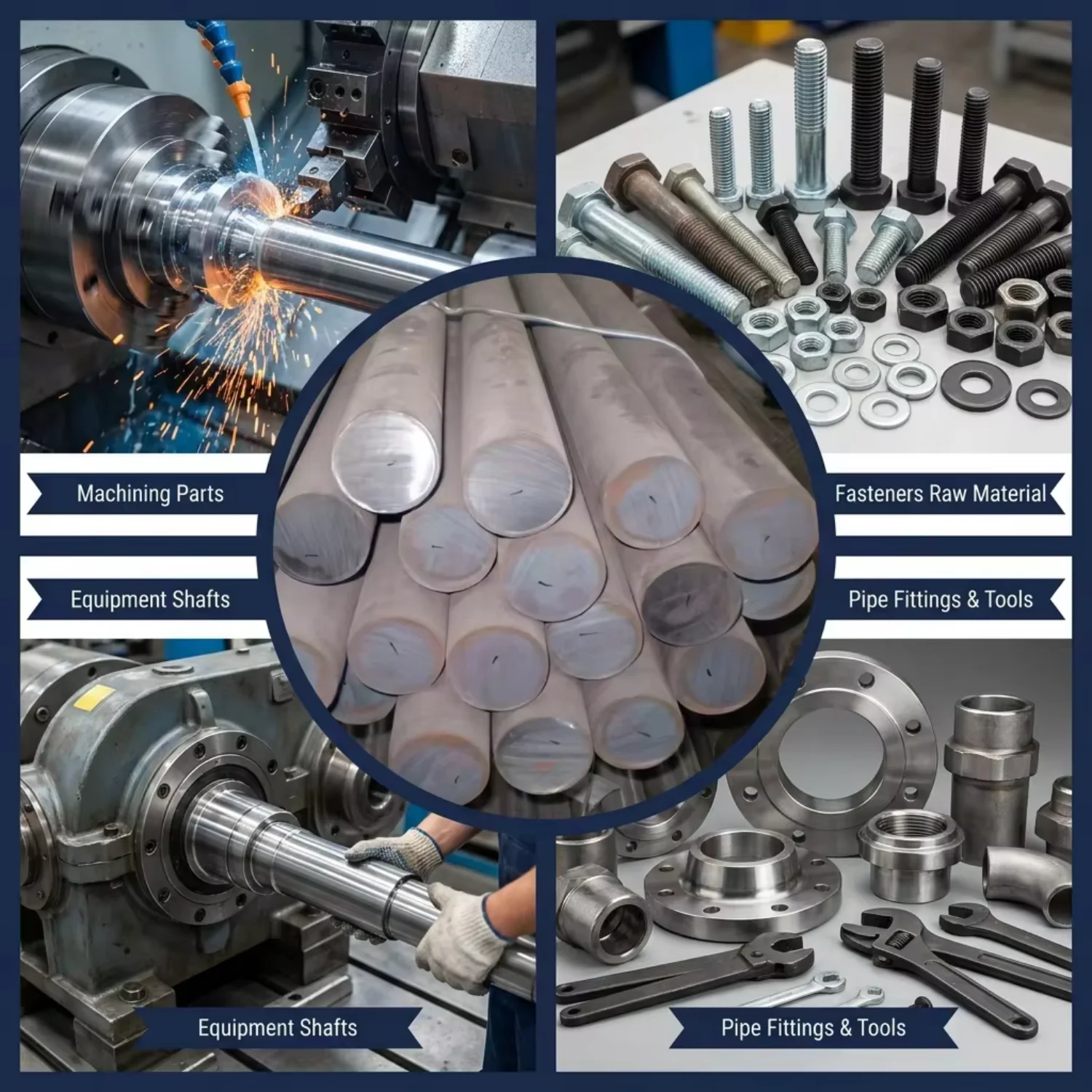 40Cr Hot Rolled Steel Round Bar 150mm 200mm for Hydraulic Cylinder China Supplier