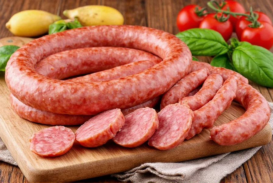 Italian sausages on a charcoal grill with vegetables