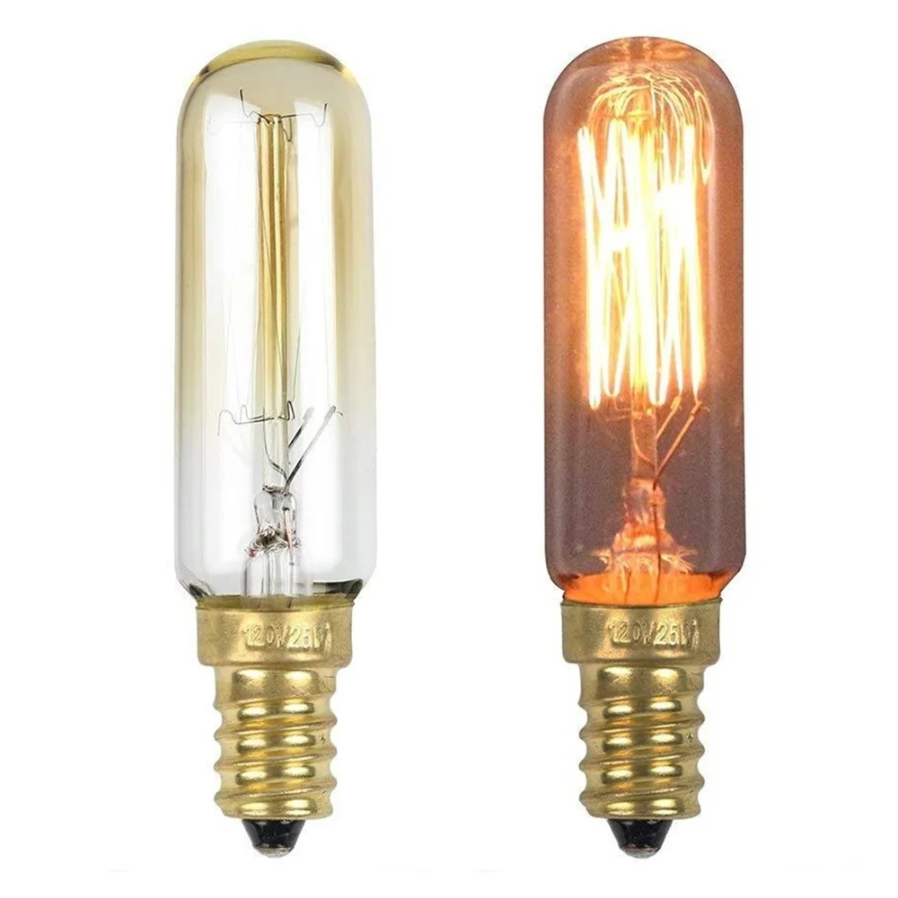 25 Watt 40 Watt 60 Watt Antique Vintage Light Bulb T20 E12 E14 Base Tubular Style Squirrel Cage Edison Bulb T6 Incandescent Lamp