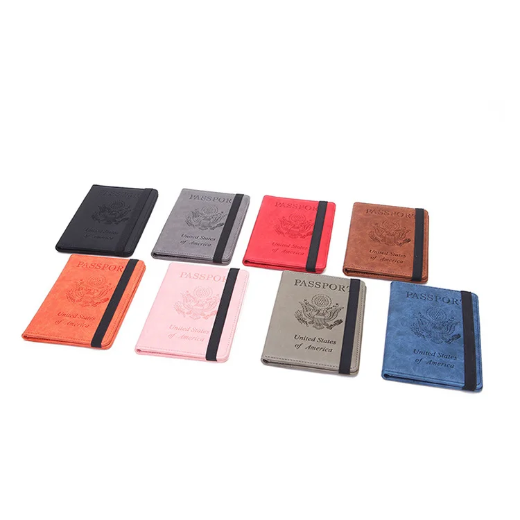 

Wholesale Traveling Passport Case Ticket Holder Document Organizer RFID Passport Holder Cover, Pink,black,blue,many colors can choose