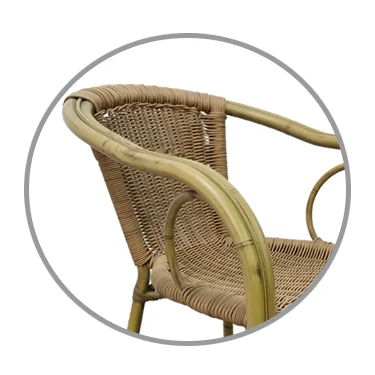 Outdoor Garden Coffee Restaurant Round Plastic Weaving Flower Wicker Rattan Bistro Chair.jpg