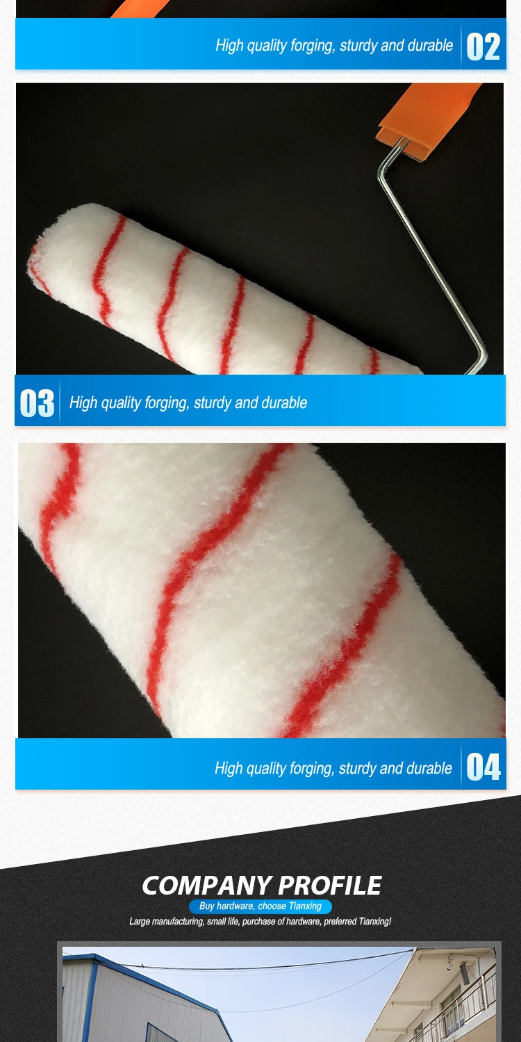 factory directred and white polyester Bristle price Industrial paint Roller Brush