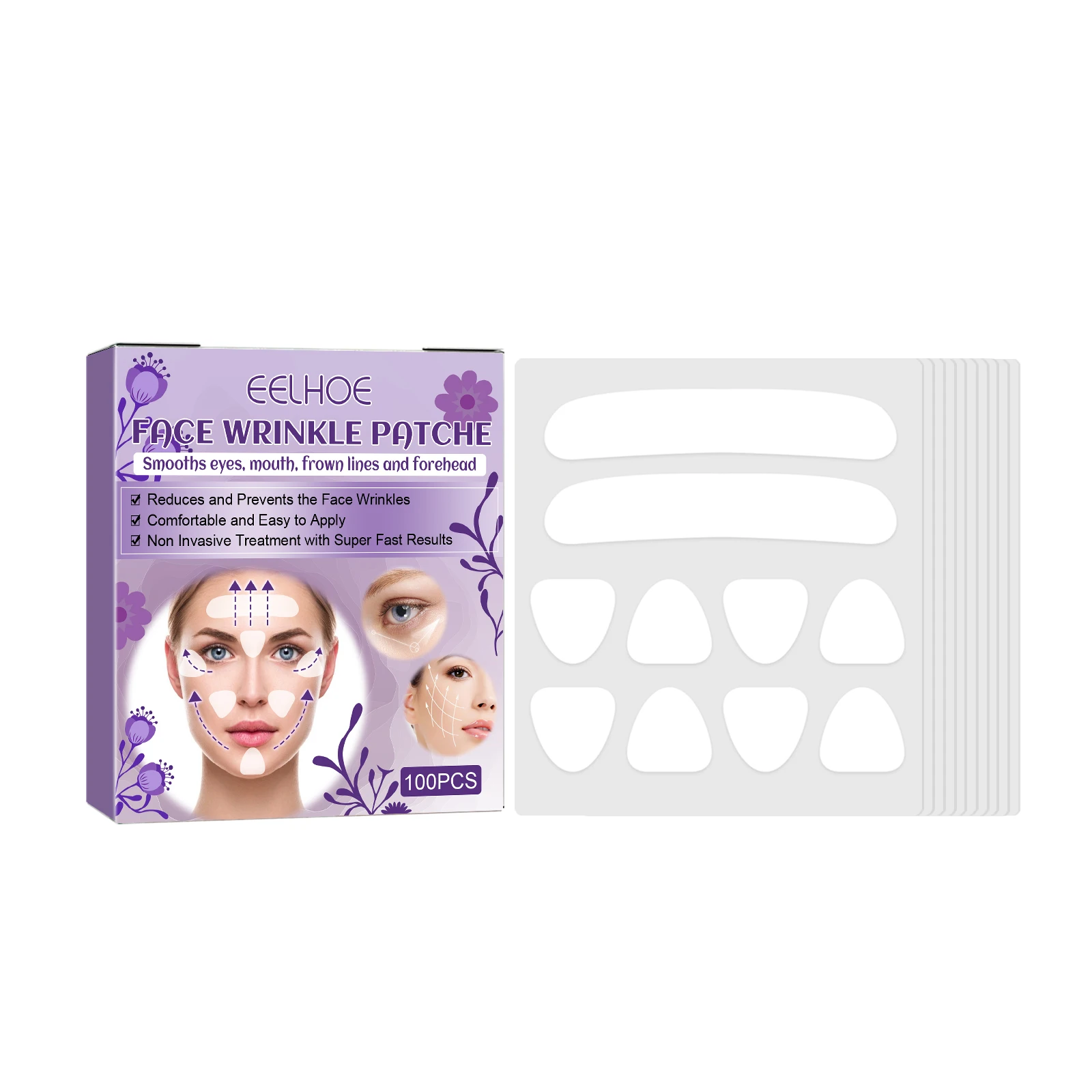 

EELHOE Facial Wrinkle Patch Firming and Lifting Facial Skin Sagging Mouth Wrinkle Cheek Sticker K1