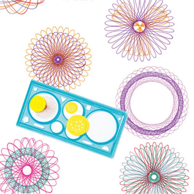 Runrain Spirograph Ruler Design Spiral Drawing Kids Art Craft DIY Stencil Education Toys 