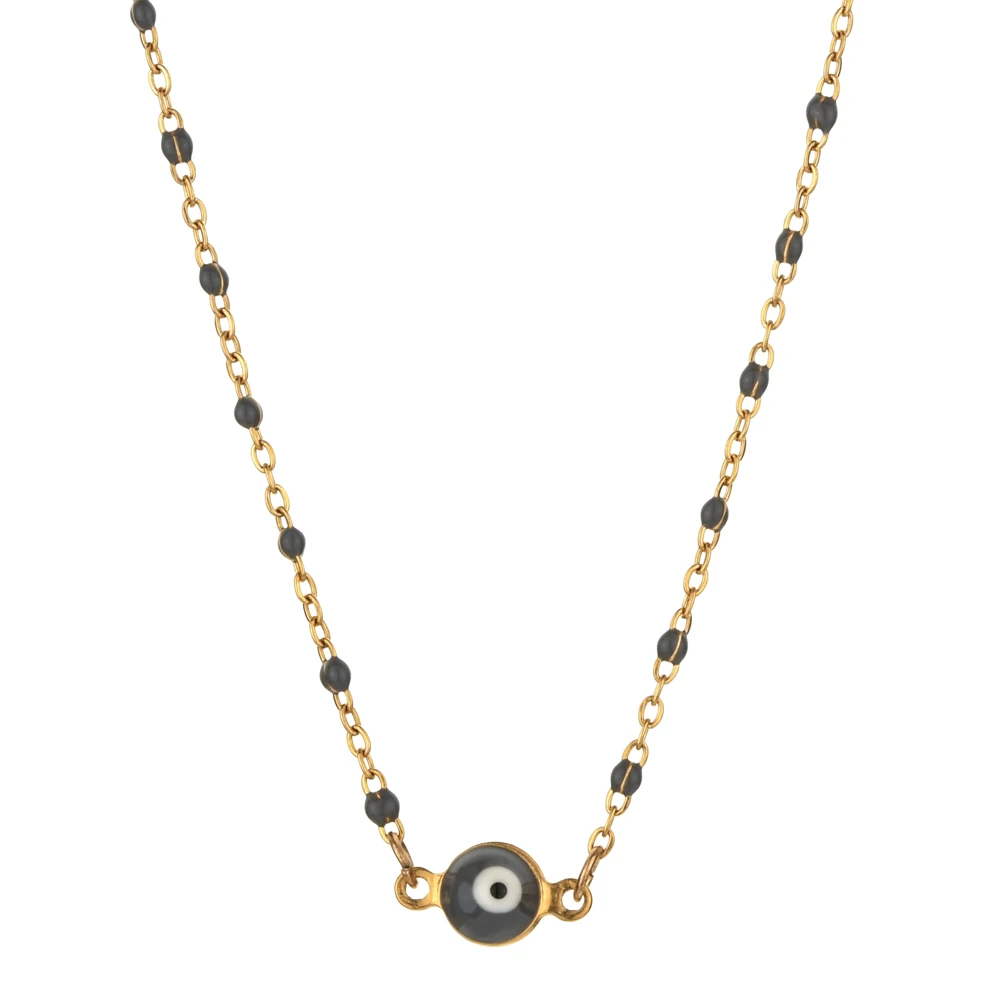 

Turkish Evil Eye Thin Pendant Necklace