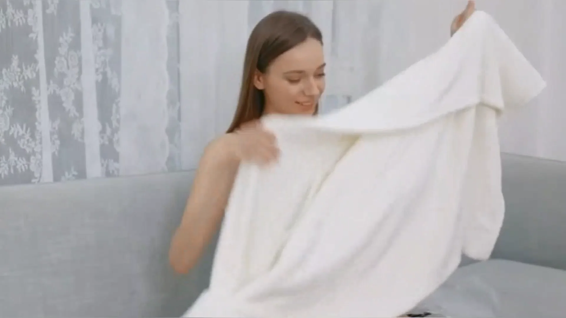 Cvs Luxury Lightweight Cozy Fluffy High Quality Cream Flannel Fleece Microfiber White Blank