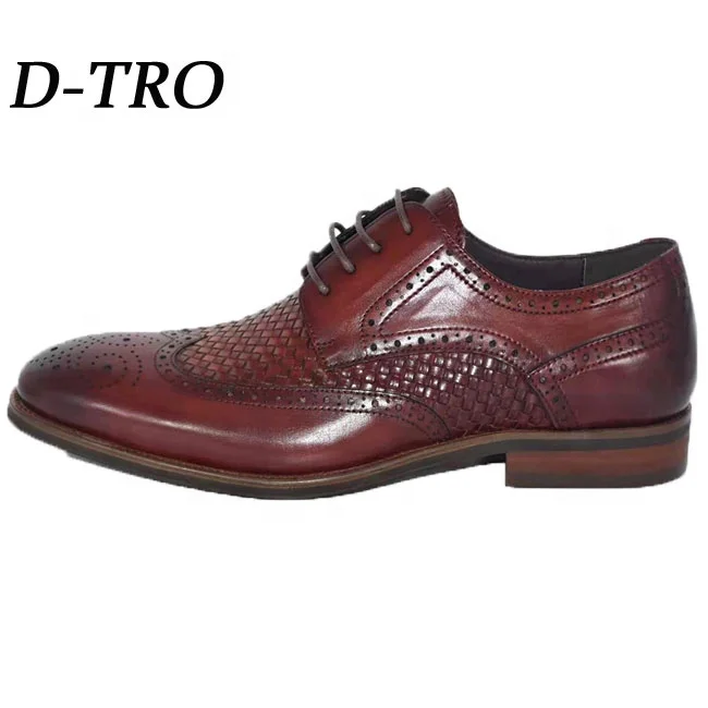 

Factory customization Top Grade men formal shoes turkey real genuine leather, Wine red