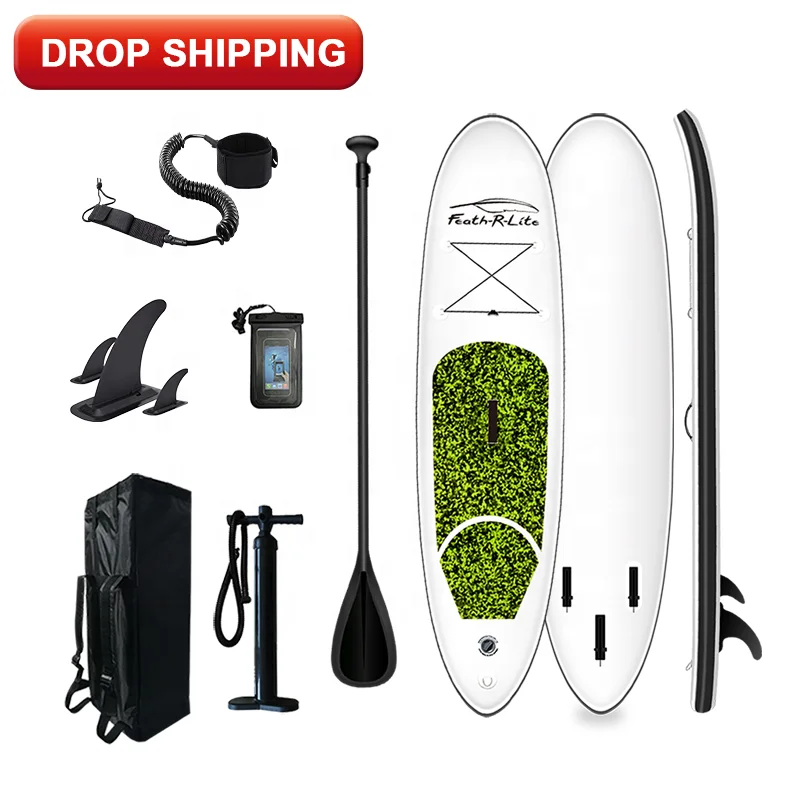 

FUNWATER drop shipping sup paddle board funwater best sup boards inflatable paddle surfing board, Green,black,blue,red