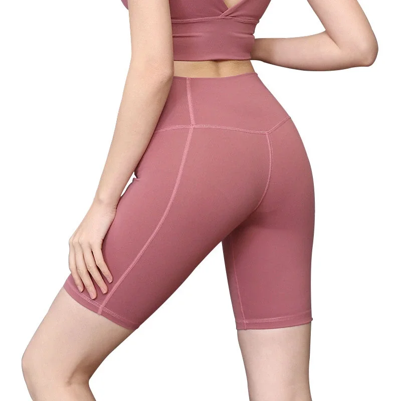 High Waisted Scrunch Butt Yoga Shorts Sexy Girls Wearing Push Up Biker ...