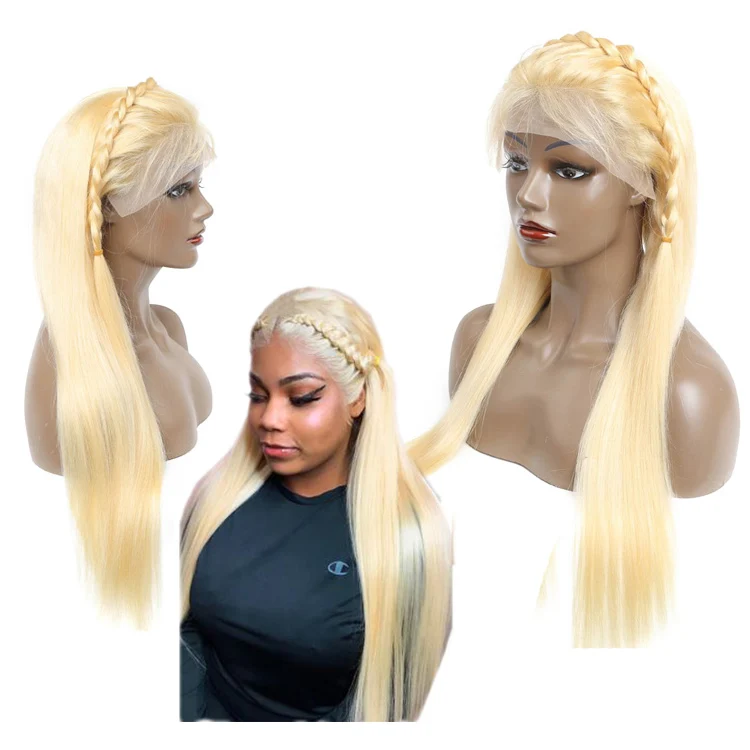 

Blonde HD Lace Front Pre Plucked Mink 613Straight Cuticle Aligned Unprocessed Human Brazilian Virgin Hair Wigs Wholesale Vendors