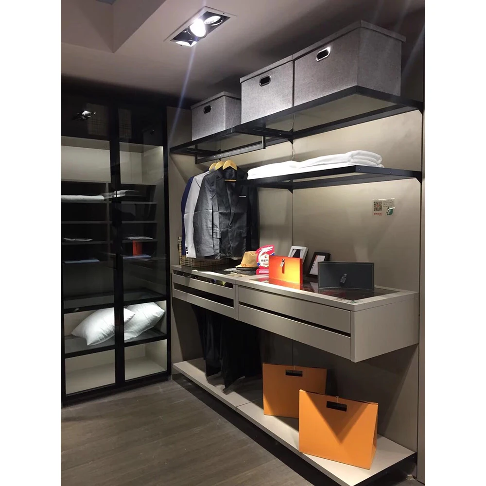 Bedroom Modern Standard Size Walk In Closet Custom Built In Cloakroom ...