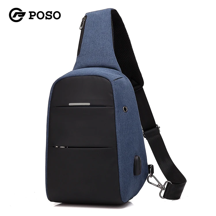 

Waterproof Cell Phone Single Sling Chest Bag Mens Shoulder Chest Bag, Black,blue,gray