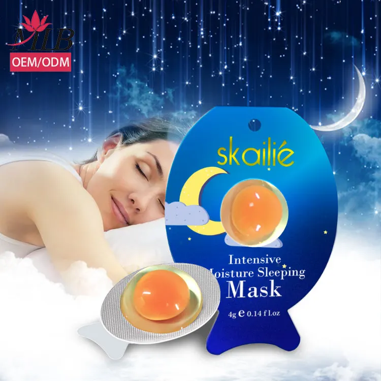 

Cute moisturizing whitening and moisturizing facial mask extract mud collagen sleeping small egg sleep face mask skin care