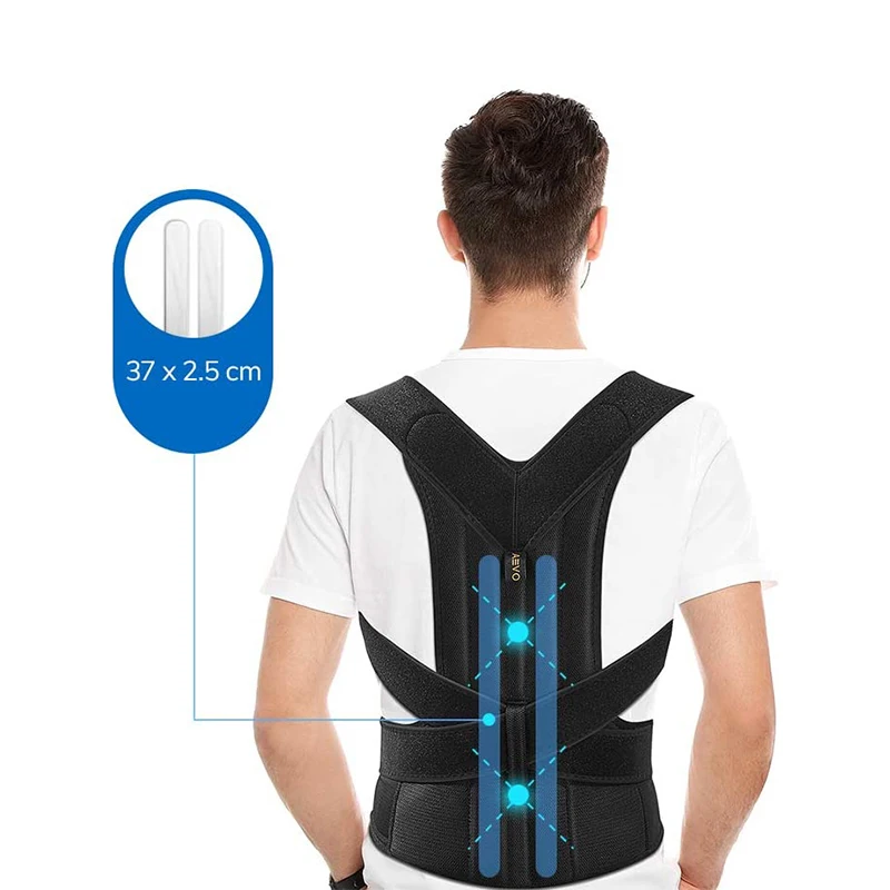 

2021 high quality posture corrector back support belts upright posture trainer for spinal alignment support, Black/red/blue customized