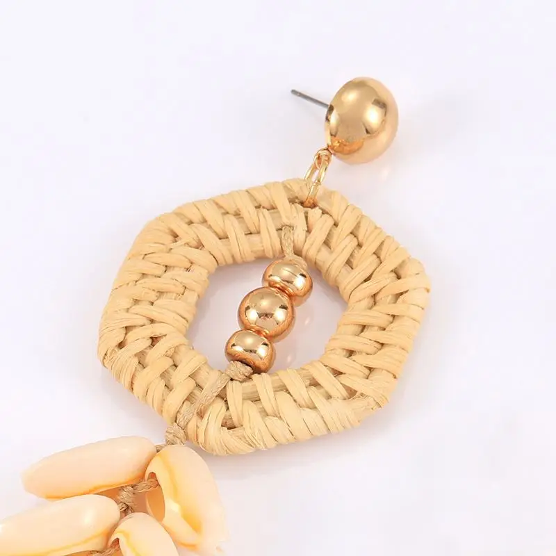 

Earring Hoop Custom Stud Soda Bottle Bijouterie Charms Silver Yarn Tassel Peace Sign Earrings, As photo
