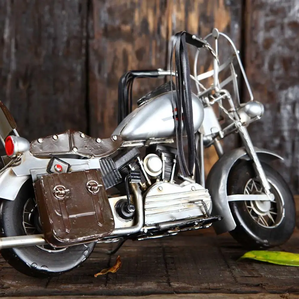 

Vintage metal motorcycle model handmade antique crafts, Custom color