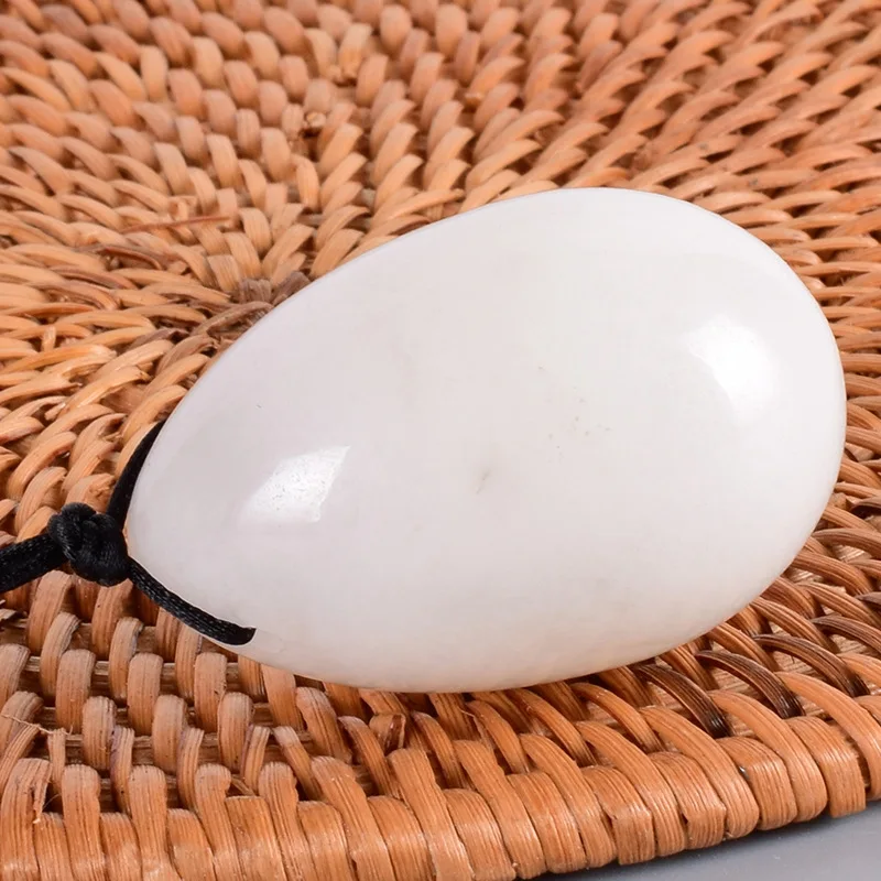 

Wholesale Nephrite Jade Yoni Egg white jade Egg Set Birthstone for Sale