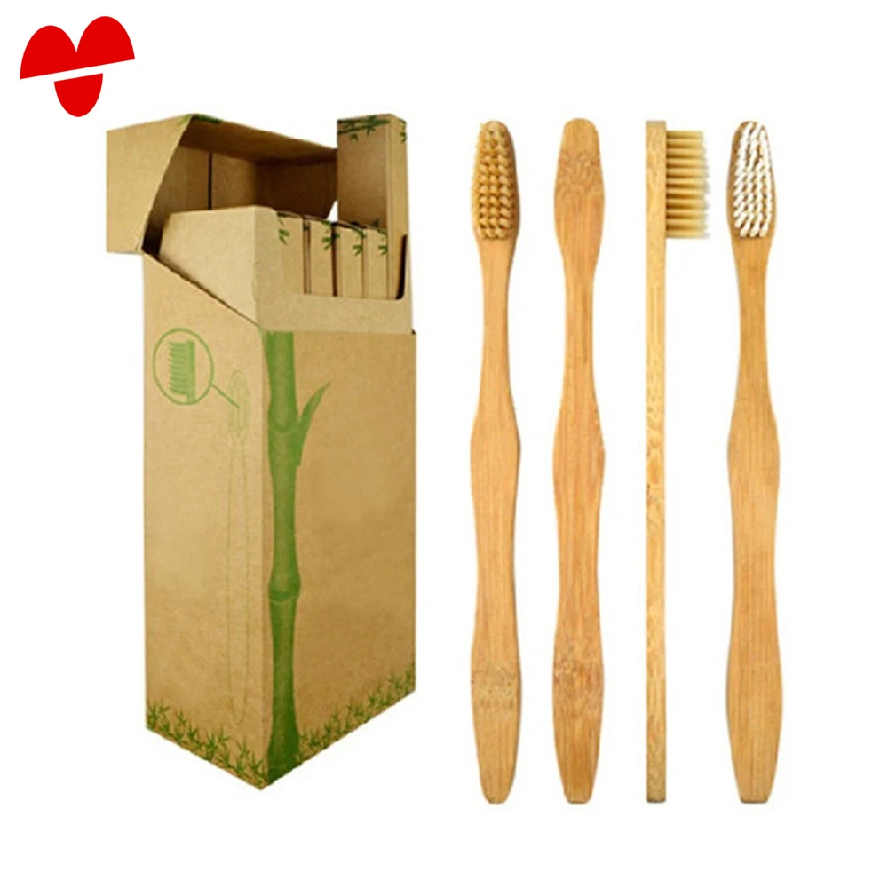 

OEM Wholesale 100% Eco Friendly Biodegradable Disposable Customized Adult Kids Bamboo Tooth Brush, Customized color