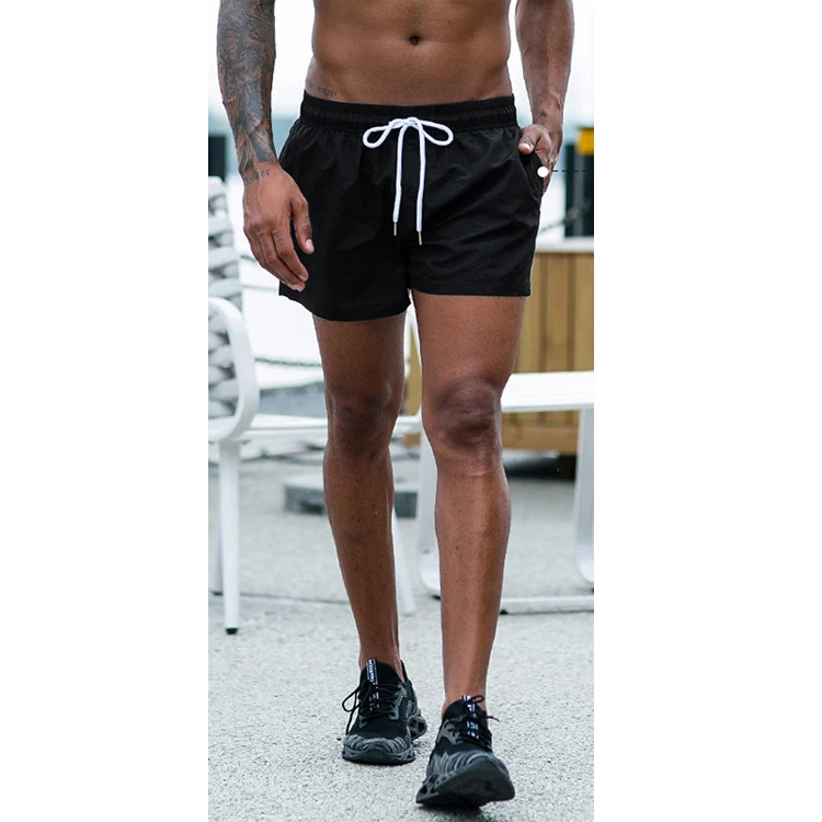 

Summer Quick Drying Beach Swim Fitness Running Loose Casual Accept Custom Logo Men Sport Running Shorts Back Pocket, 8 colors