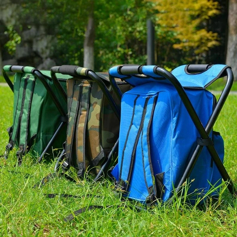 

Outdoor Folding Chair Camping Fishing Chair Stool Portable Backpack Cooler Insulated Picnic Tools Bag Hiking Seat Table Bag