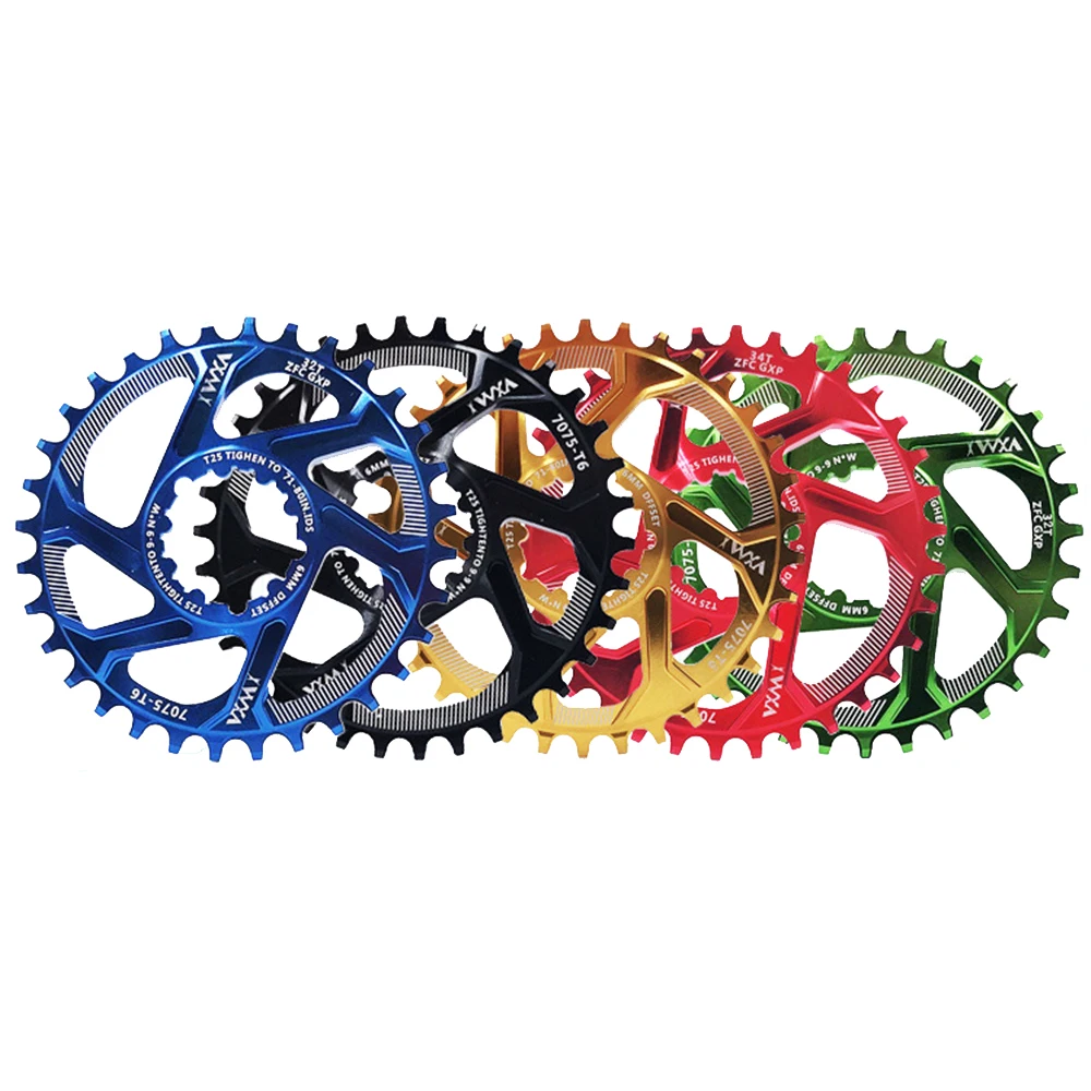 

Bicycle chainwheel 30t 32t 34t 36t 38t 40t narrow wide mtb chainring for gxp xx1 x9 xo x01 cnc 1/3/6mm crankcase bike parts, Black red blue green yellow